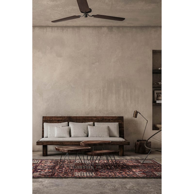 ECARPETGALLERY Hand-knotted Kayseri Vintage Dark Red Wool Rug - 5'2 x 8'4