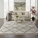 preview thumbnail 37 of 37, Carson Carrington Hjaltaryd Trellis Shag Area Rug 5' 3" x 7' 9" - Silver/Grey - Rectangle