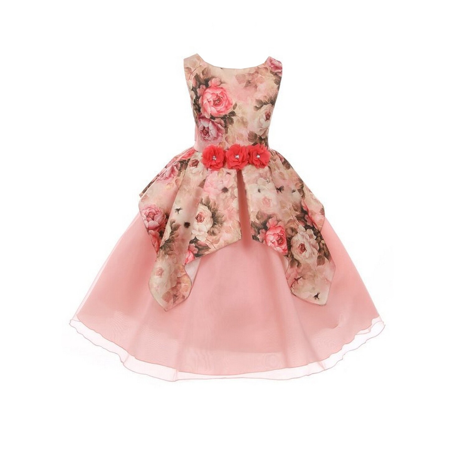 girls blush flower girl dress