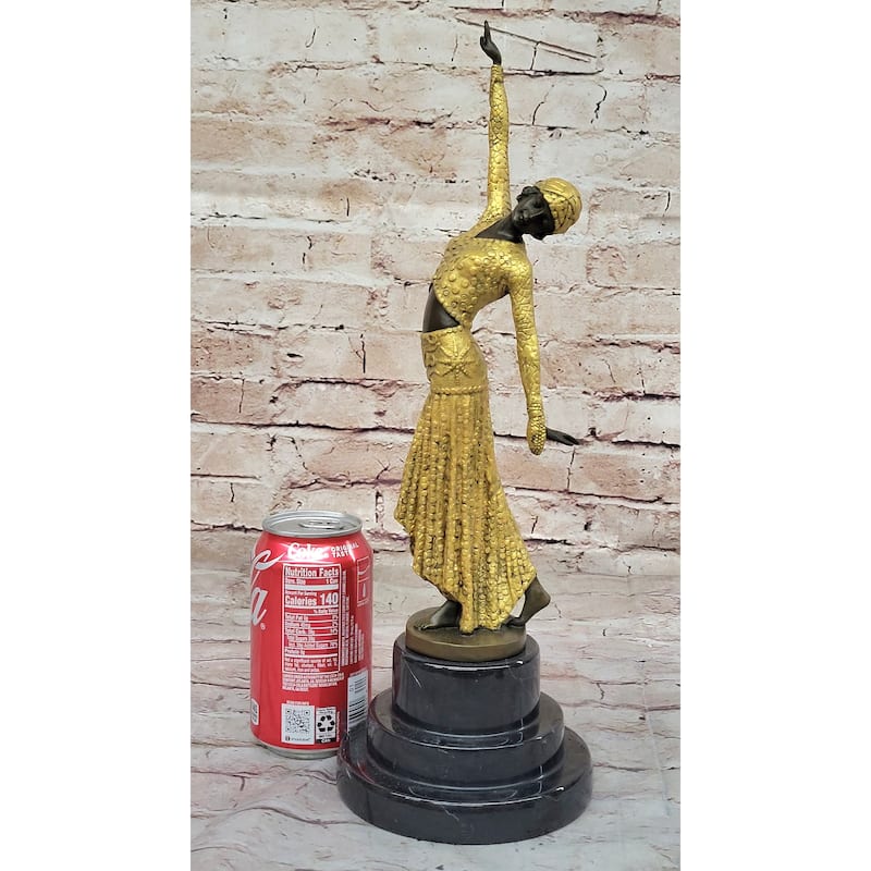 Bronze Sculpture D.H.Chiparus Art Deco Egyptian Dancer Statue Figurine Artwork