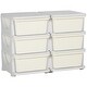 preview thumbnail 2 of 7, 3 Tier Kids Toy Storage Organizer Storage Unit with Removable Drawers,Cream White