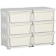 preview thumbnail 1 of 7, Qaba 3 Tier Kids Storage Unit, 6 Drawer Chest Toy Organizer Plastic Bins for Kids Bedroom Nursery Kindergarten - Cream White Cream White