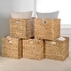 preview thumbnail 1 of 16, Collapsible Storage Cube Basket with Handles (Set of 5)