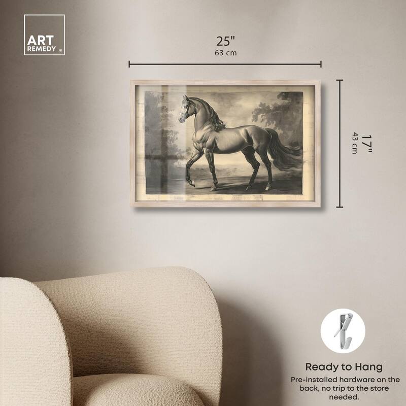 Sketch of a Stallion Shadowbox by Art Remedy
