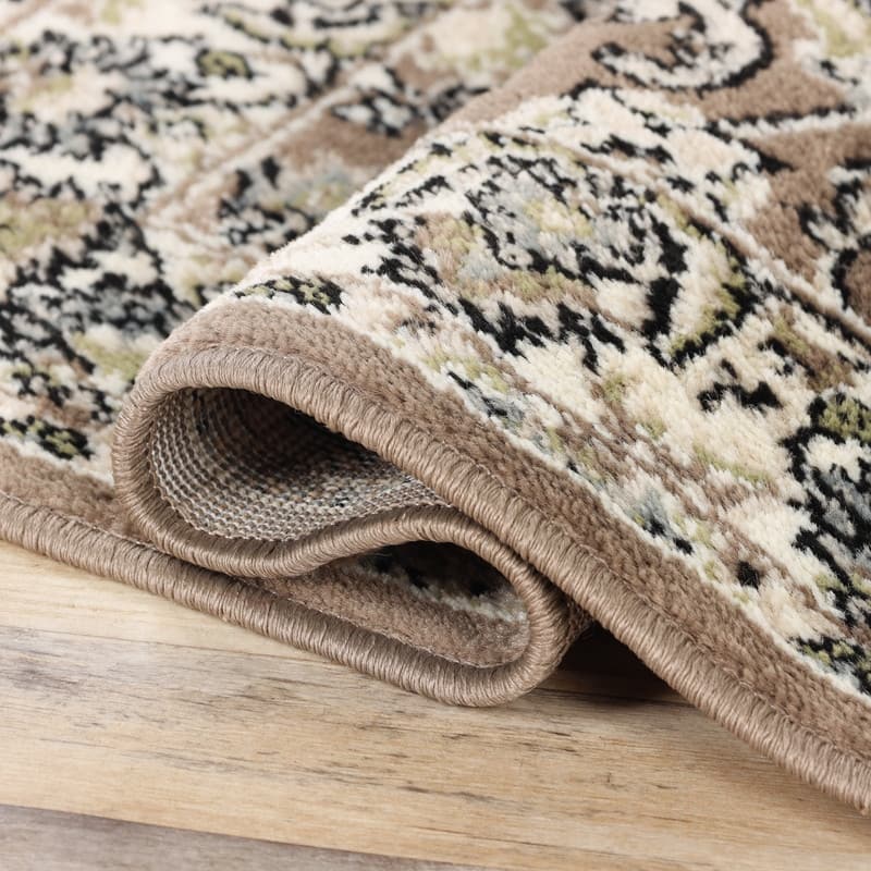 Superior Lille Classic Floral Medallion Indoor Runner or Area Rug