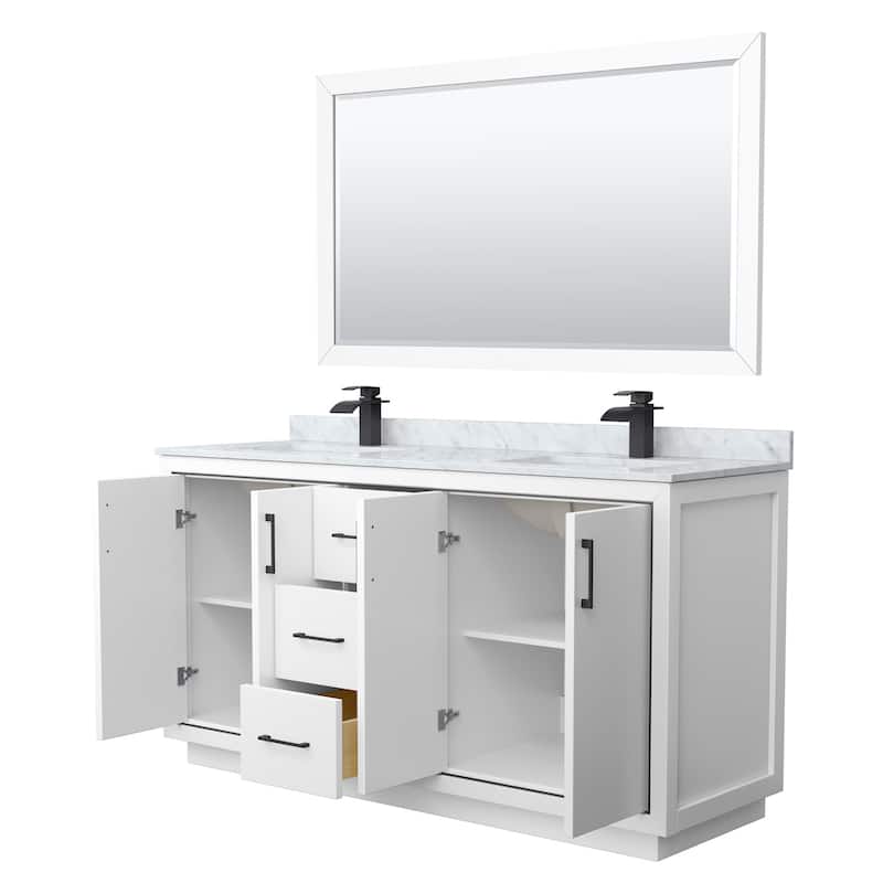 Wyndham Collection WCF1111-66D-NAT-M58 Icon 66" Free Standing Double
