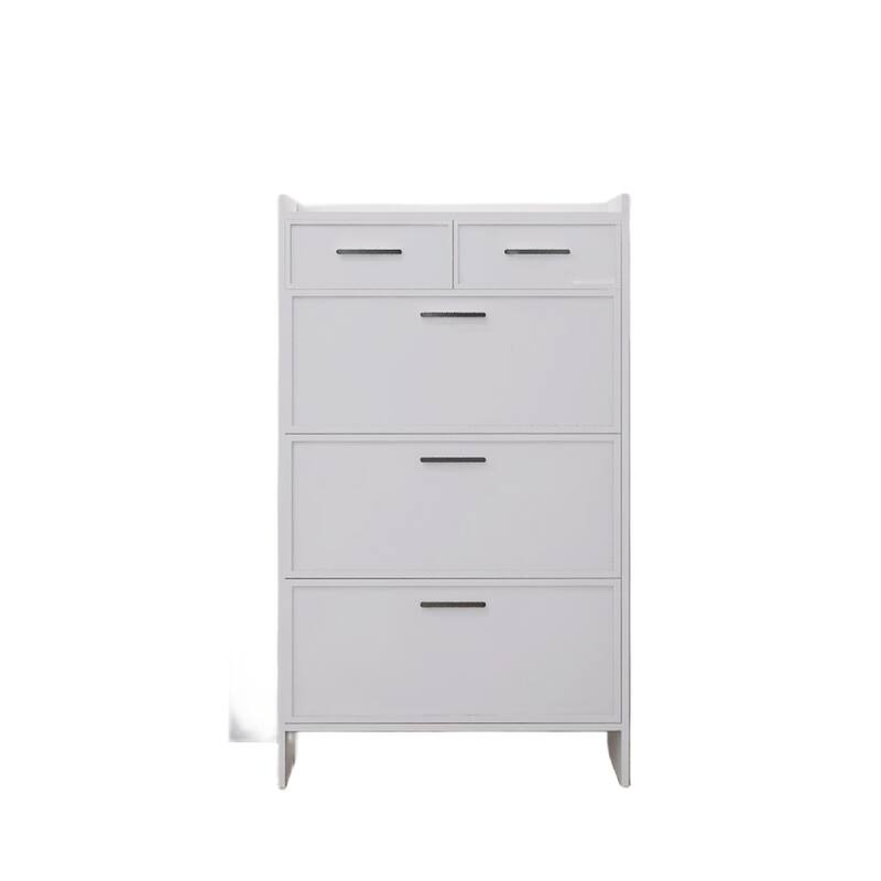 3 Doors Shoe Cabinet With 2 Drawers With Open Space