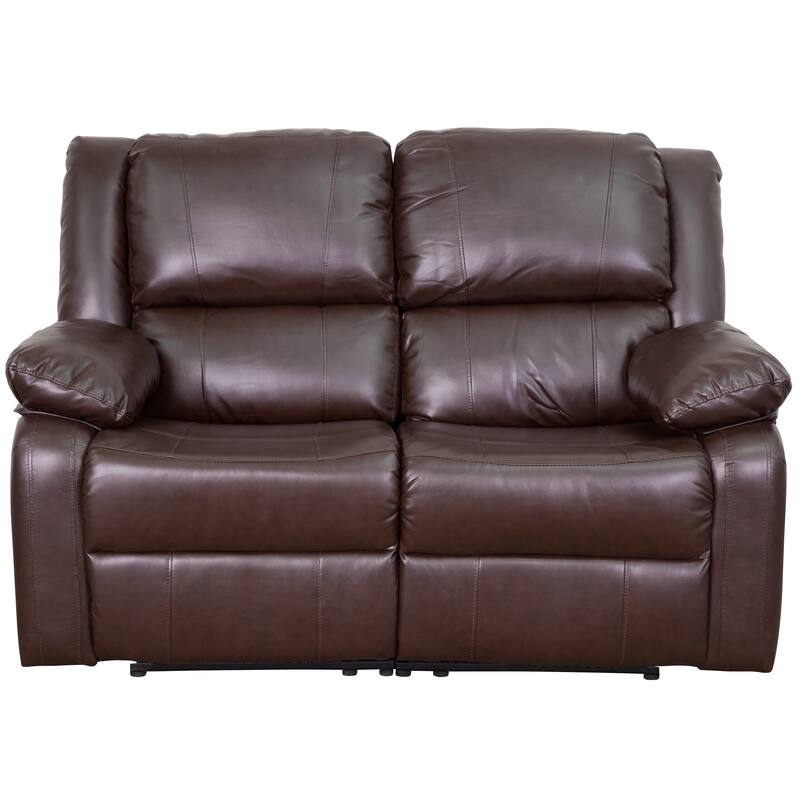 Contemporary Upholstered Recliner Loveseat with Headrests and Armrests - 56"W x 35" - 64"D x 38"H