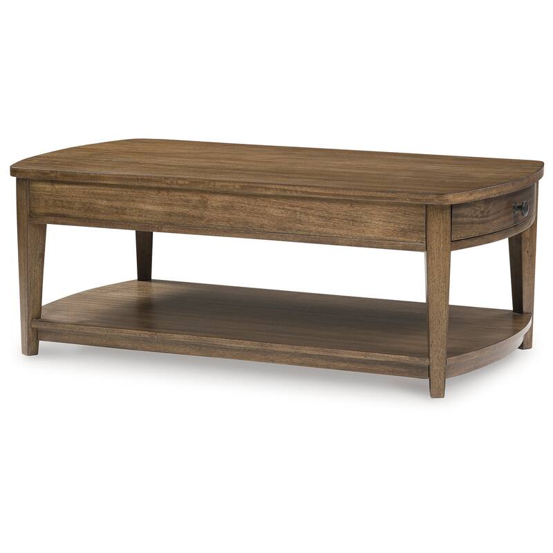 Signature Design by Ashley Burkbyer Brown Coffee Table - 50" W x 26" D x 18.5" H