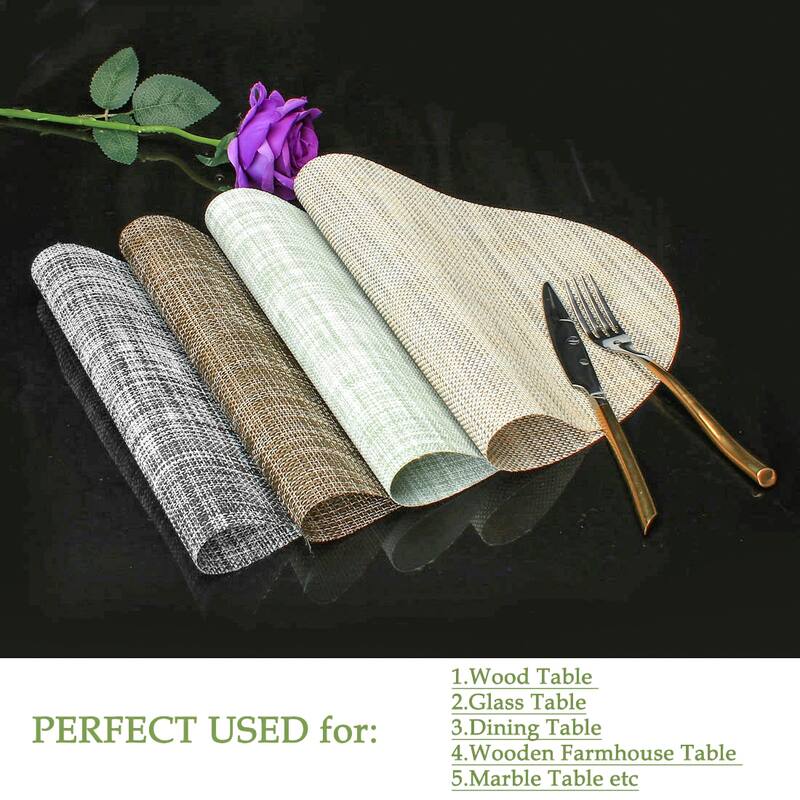 Washable Placemats Set of 4 Non-Slip Insulation Mats