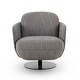 preview thumbnail 14 of 16, Solange Velvet Swivel Chair - 30.7"W x 30.3"D x 30.3"H