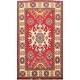 preview thumbnail 1 of 10, Stunning Geometric Red Super Kazak Oriental Area Rug Wool Hand-Knotted - 1'11" x 3'3"