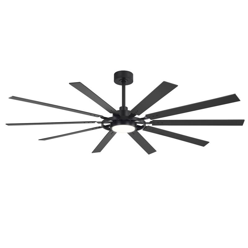 52/42/72/80-IN LED Ceiling Fan with Light Kit and Remote(5/10/12-Blade)