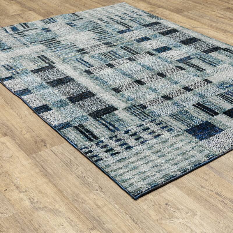 Style Haven Athena Distressed Plaid Area Rug