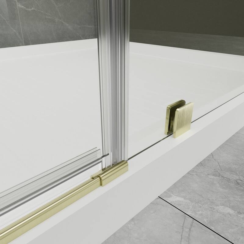Alvana 60‘’×72'' Semi-Frameless Hinged Shower Door
