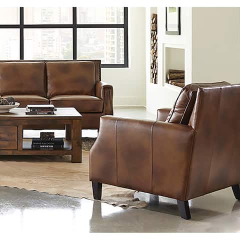 Coaster Furniture Leaton Brown Sugar Upholstered Recessed Arm Chair