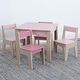 preview thumbnail 2 of 3, Kids Table and 4 Chair Set, Pink Furniture for Girls