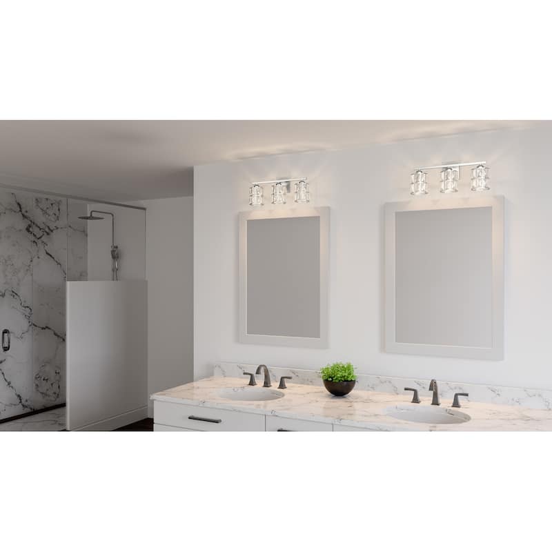 Gibson 3-Light Polished Chrome Vanity Light