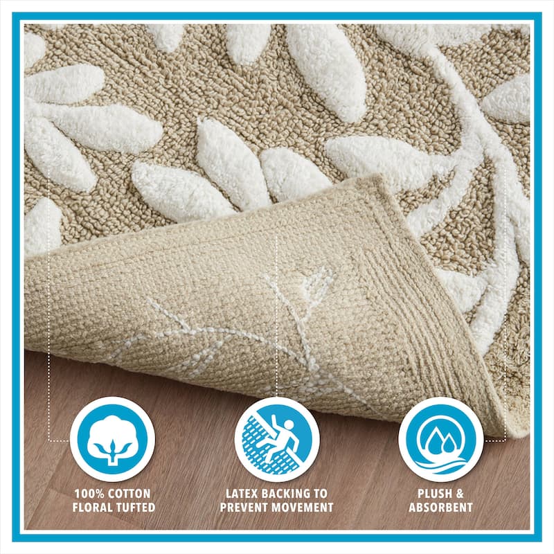 Madison Park Belle Cotton Tufted Bath Rug
