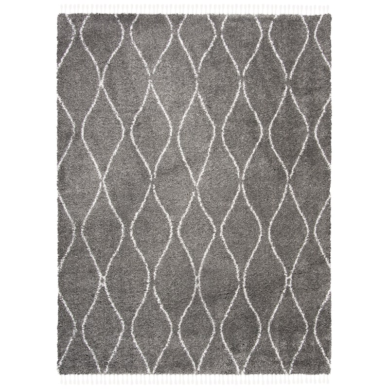 SAFAVIEH Moroccan Fringe Shag Trula 2-inch Thick Rug