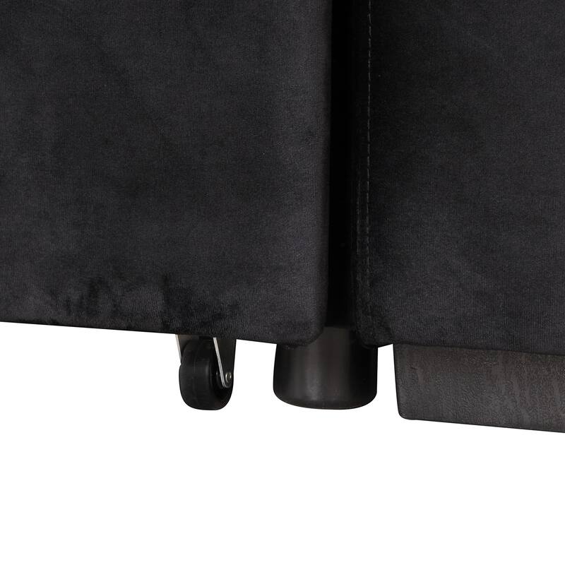Modern 2 in 1 Pull Out sofa bed L Shape Couch with Storage Ottoman
