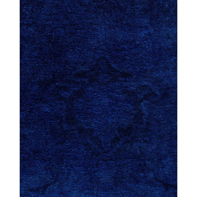 Fine Vibrance One-of-a-Kind Hand-Knotted Runner Rug - Blue, 6' 2" x 14' 5" - 6' 2" x 14' 5"