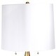 preview thumbnail 3 of 2, 27 Inch Glass Table Lamp with Round Base and Carved Diamond Pattern, Black - 27 H x 15 W x 15 L Inches