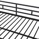 preview thumbnail 31 of 30, 2 In 1 Metal Full over Full Bunk Bed with Storage Bookcase,Ladder and Guardrail