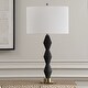 preview thumbnail 3 of 6, Uttermost Threefold Black Stone Table Lamp - 29.75'' H X 16'' W X 16'' D