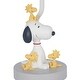 preview thumbnail 3 of 2, Lambs & Ivy Classic Snoopy & Friends White/Gray Nursery Lamp with Shade & Bulb