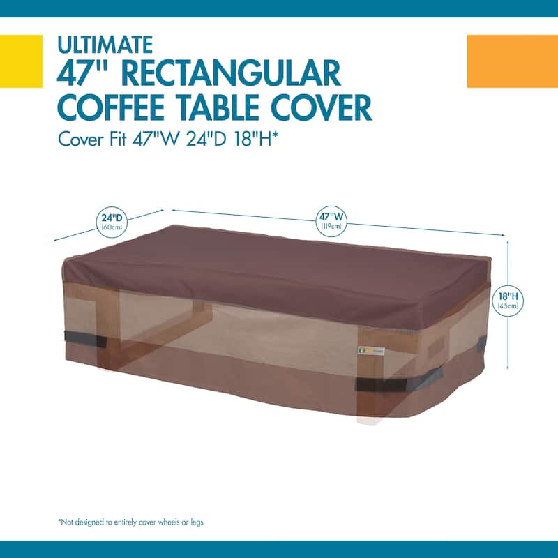 DUCKCOVERS Ultimate Waterproof Outdoor Coffee Table Cover