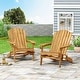 preview thumbnail 35 of 49, Bellwood Outdoor Acacia Wood Folding Adirondack Chairs (Set of 2) by Christopher Knight Home