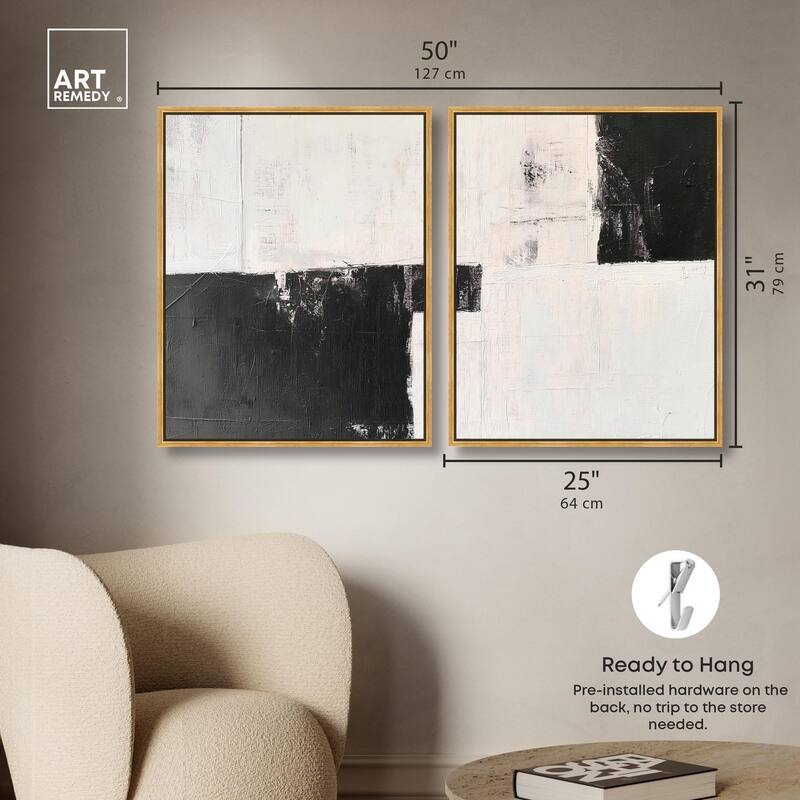 Shattered Symmetry II Canvas Set of 2 by Art Remedy