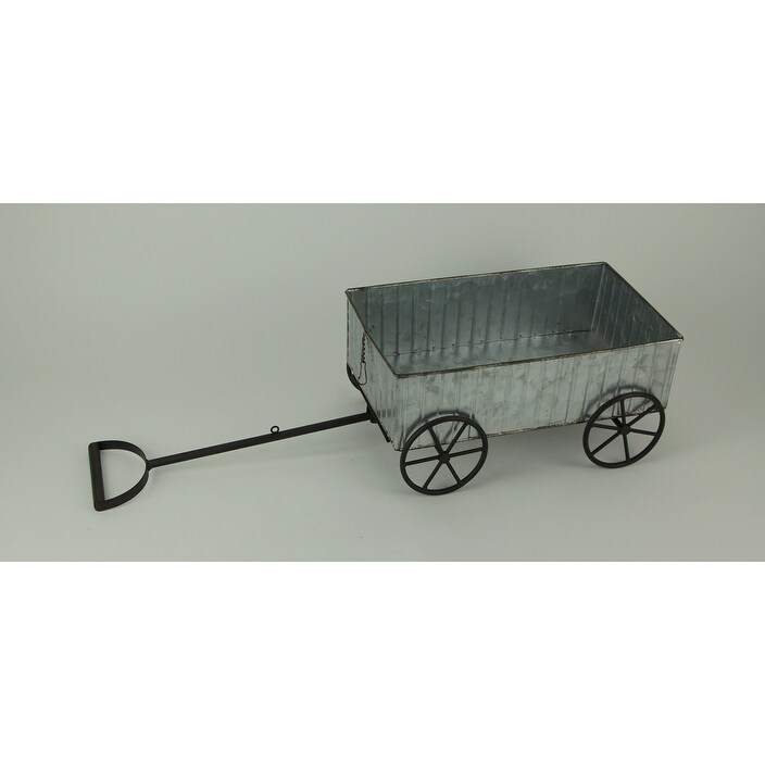 Shop Rustic Galvanized Metal Decorative Farmhouse Wagon Planter