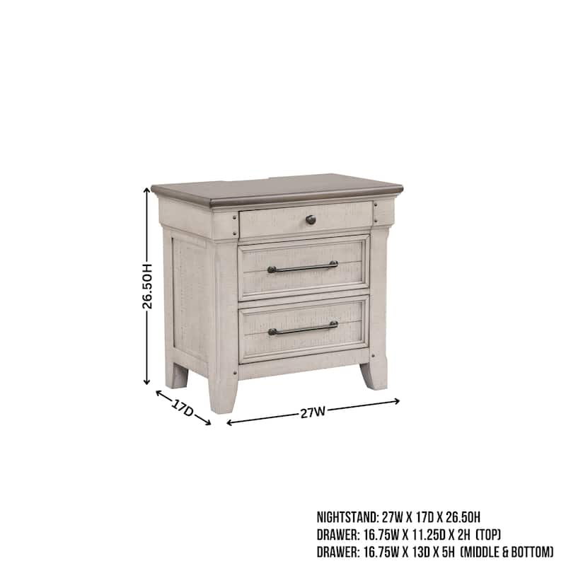 Roundhill Furniture Walcott 5-Piece Bedroom Set with Touch LED Lighting
