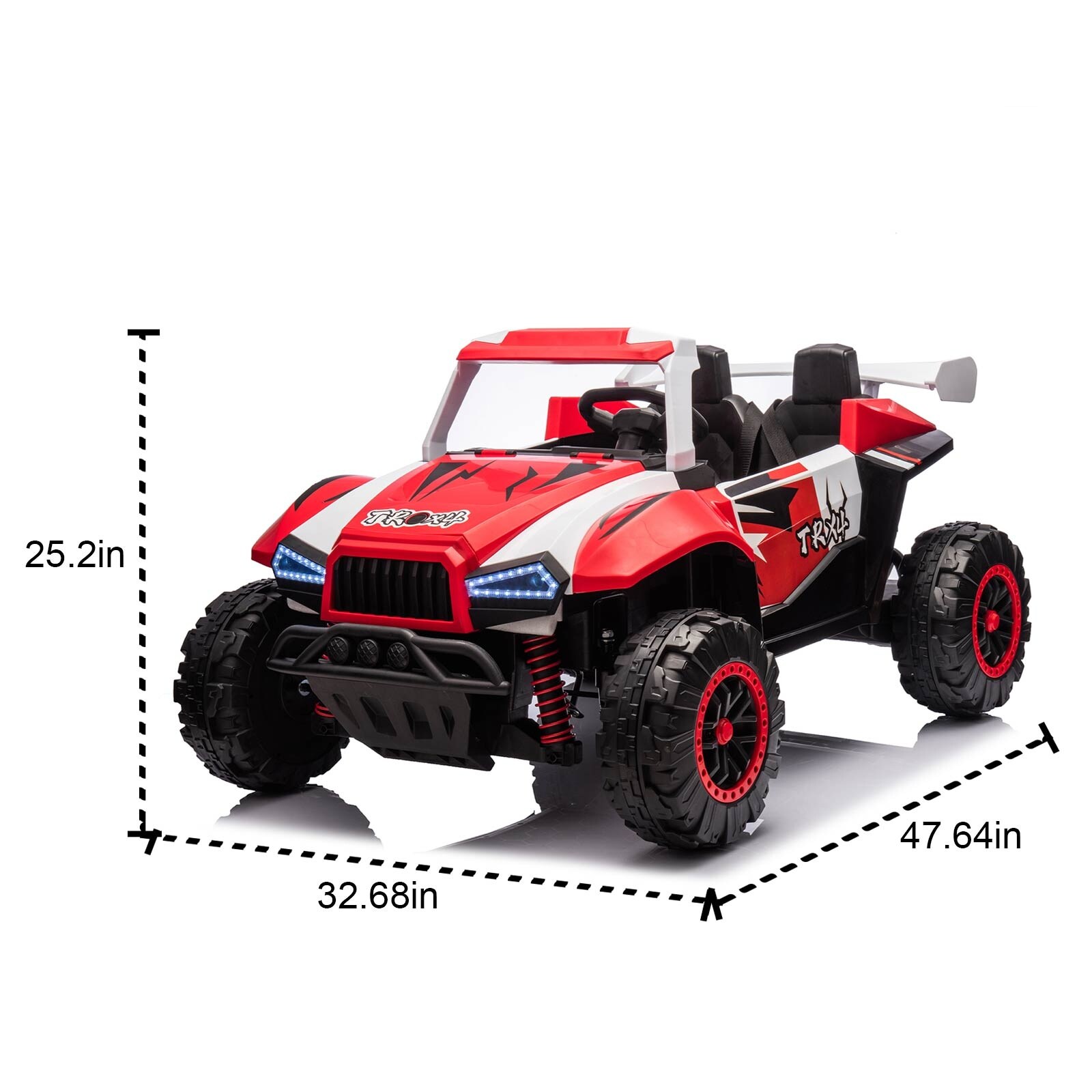 2024年最新入荷 Remote, with Car Ride-On Police 2-Seater 12V MP3, 4 USB, 食器・餌やり・水やり用品
