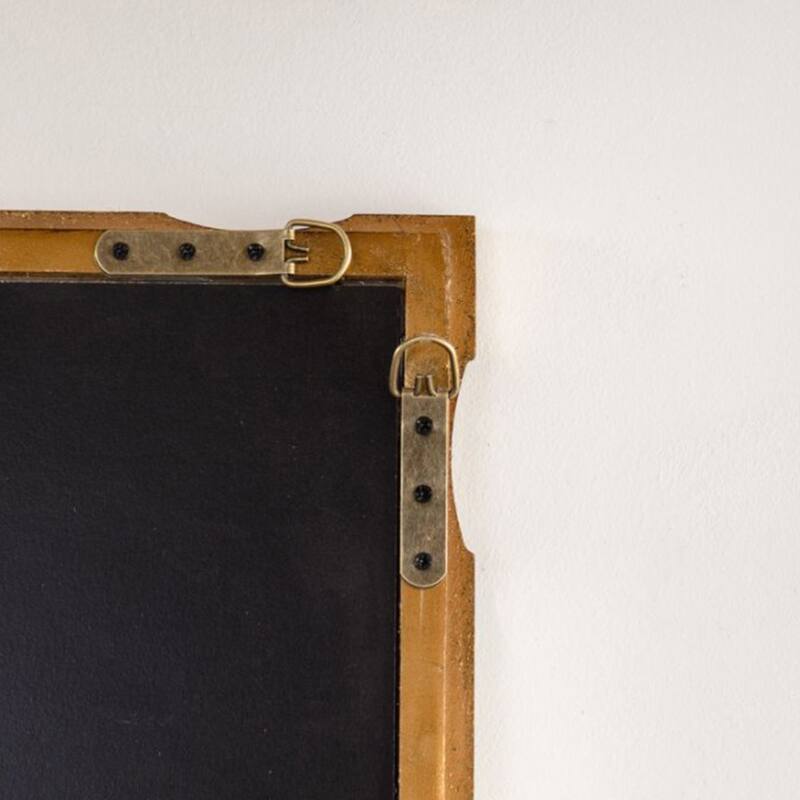 Gold Bamboo-Style Rectangular Wall Mirror - Textured Frame Decor for Living Room, Bedroom, Entryway