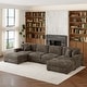 preview thumbnail 8 of 131, Oversized Chenille Modular Sectional Sofa Conversation Set with 2 Ottomans