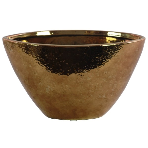 Hammered Pattern Sto are Vase With Tapered Bottom, Copper