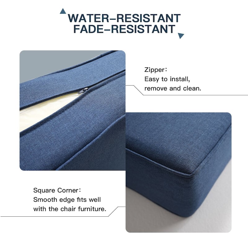 Pocassy 22"x24"x6" Inch Thick Cushions Pillows Indoor Outdoor Cushion 4 Set