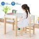 preview thumbnail 6 of 4, Kids Table and Chair Set Wooden Drawing Study Desk w Paper Roll Drawer