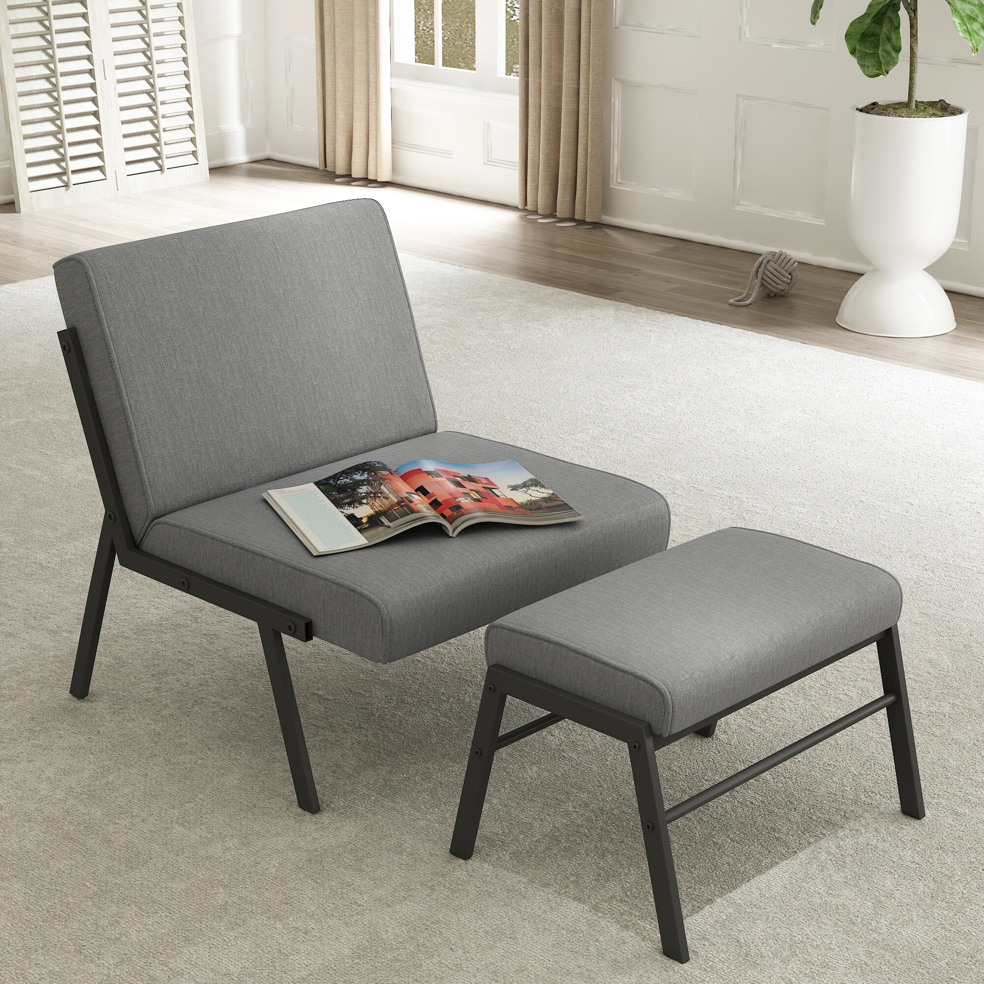 Leon chair deals and footstool