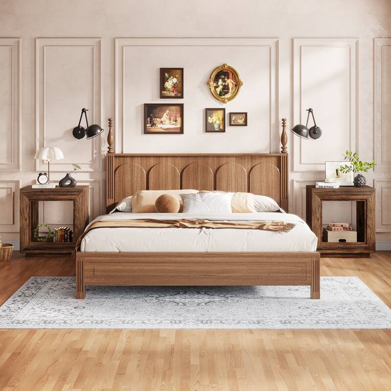 End Table, Side Table with Storage Shelf, Nightstand Bedside Table for Bedroom, Living Room, Entryway