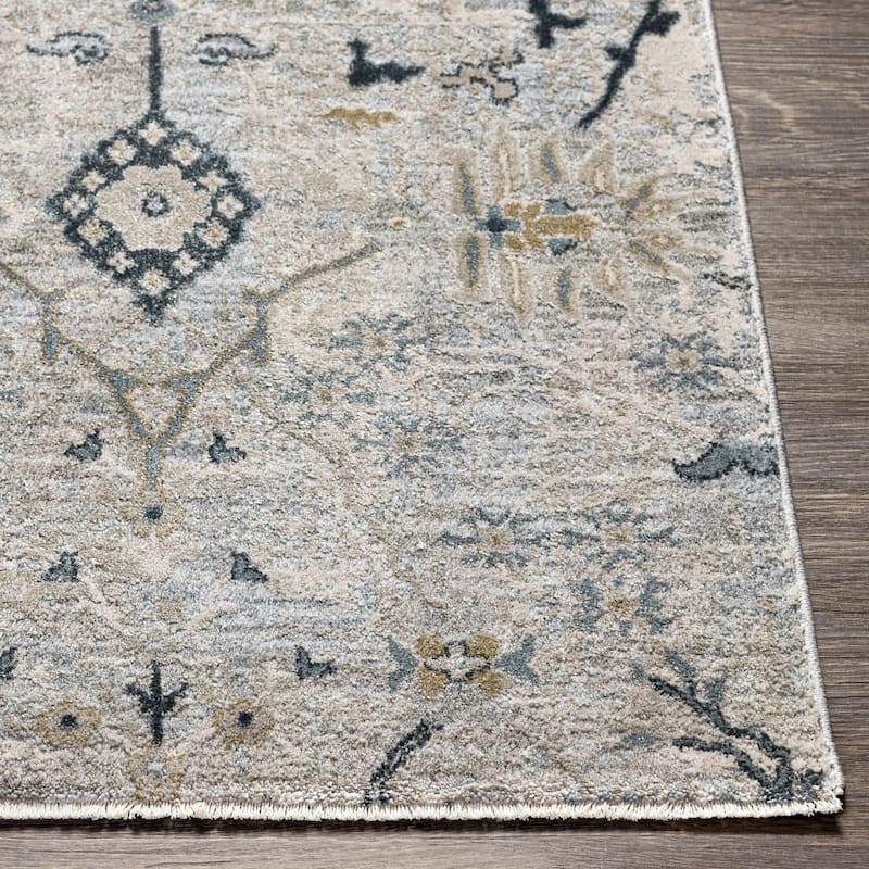 Brain Transitional Floral Area Rug