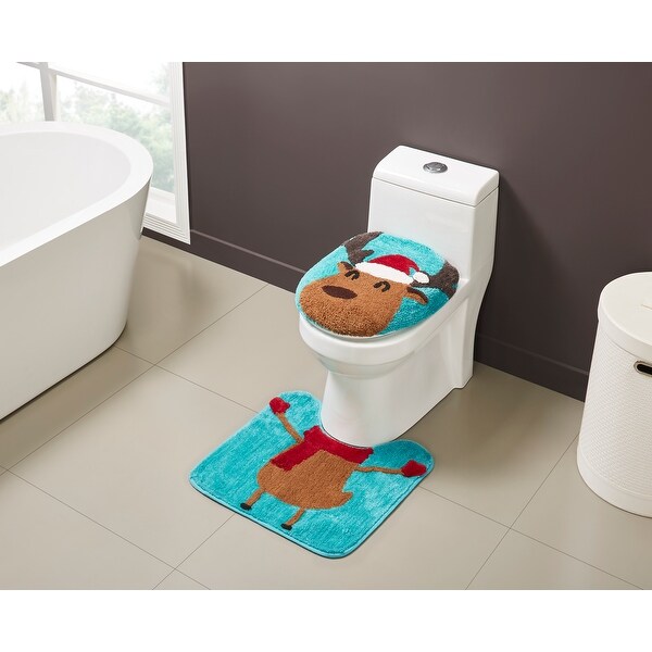 Reindeer Holiday 2-Piece Bath Set. Opens flyout.