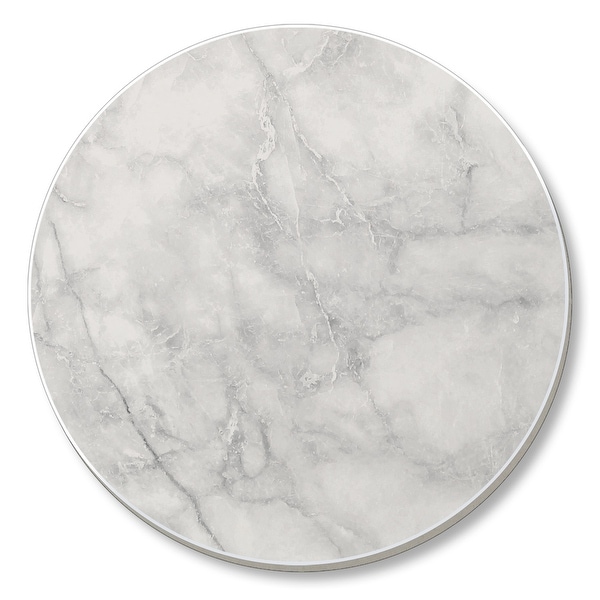Absorbent Stone Beverage Coasters Set of 4 White Marble