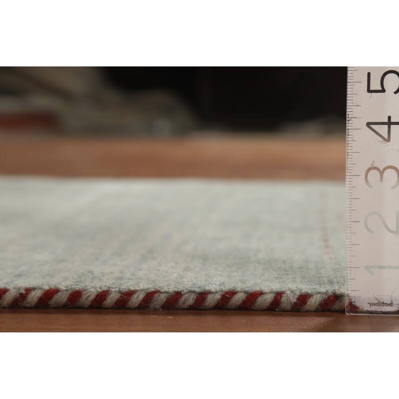 Hand Knotted Oriental 100% Wool Carpet Tribal Animal Pictorial Green Gabbeh Area Rug - 4' 11'' X 3' 0''