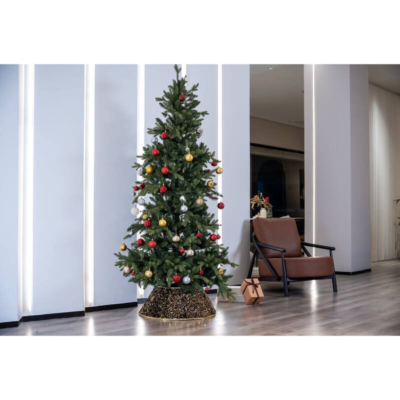 26" Gold Sequins Hexagonal Christmas Tree Collar