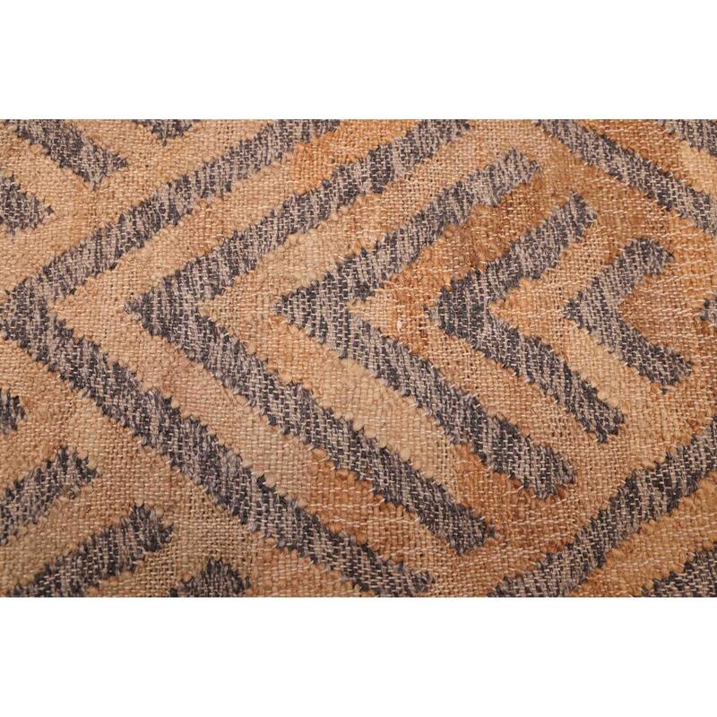 ECARPETGALLERY Flat-Weave Palas Denizli Tan Jute Kilim - 5'6 x 7'8