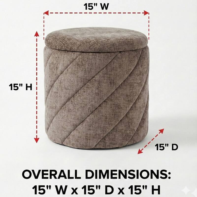 Diagonal Tufted Foldable Storage Ottoman with Reversible Lid